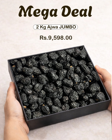 Mega 2 Kg Ajwa JUMBO Khajoor – Premium A++ Quality